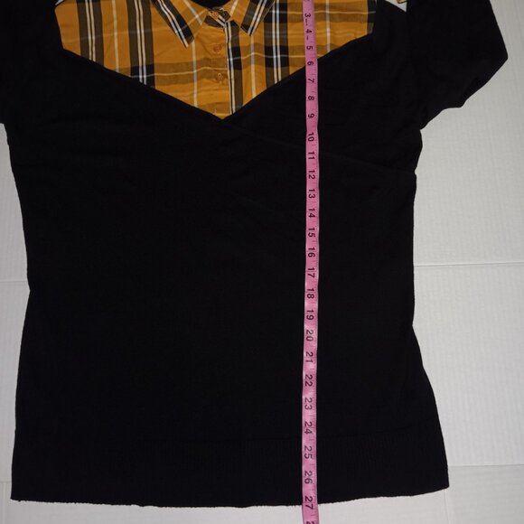 7TH AVENUE NY & COMPANY KNIT/ WOVEN TOP - Picture 4 of 13